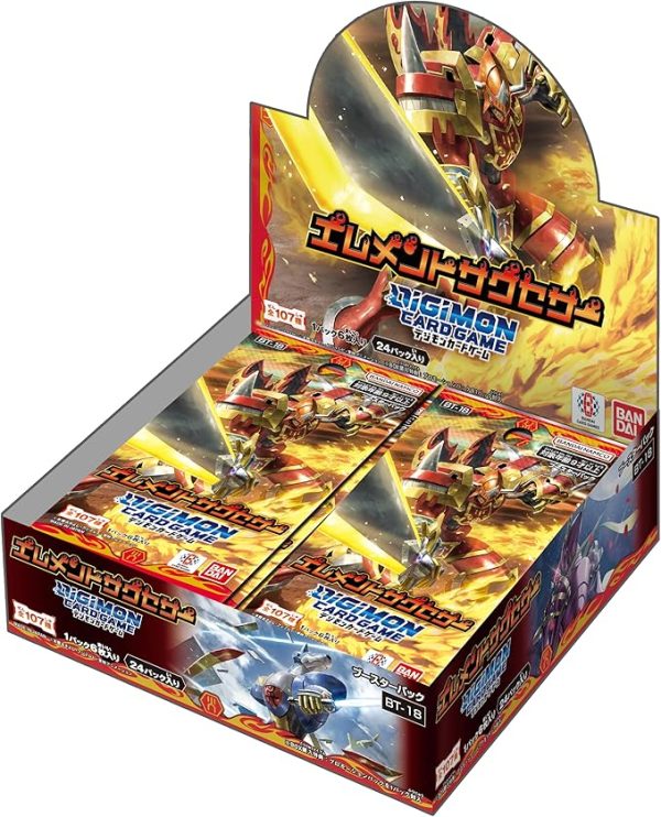 BANDAI Digimon Card Element Successor BT-18 Booster Pack Box TCG JAPAN OFFICIAL For Sale