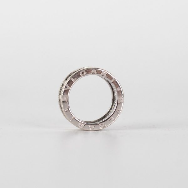 Bvlgari Diamond B.zero.1 White Gold Ring Size 51 For Sale