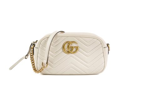 Gucci Small Marmont White Crossbody Bag Supply