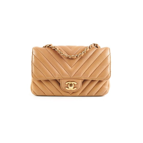 Chanel Cuba Chevron Rectangular Mini Flap Beige Sale