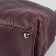 Chanel Quilted Tote Bag Dark Burgundy Purple For Sale