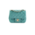 HOLD Chanel Quilted Mini Square Teal (Microchip) Sale