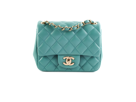 HOLD Chanel Quilted Mini Square Teal (Microchip) Sale