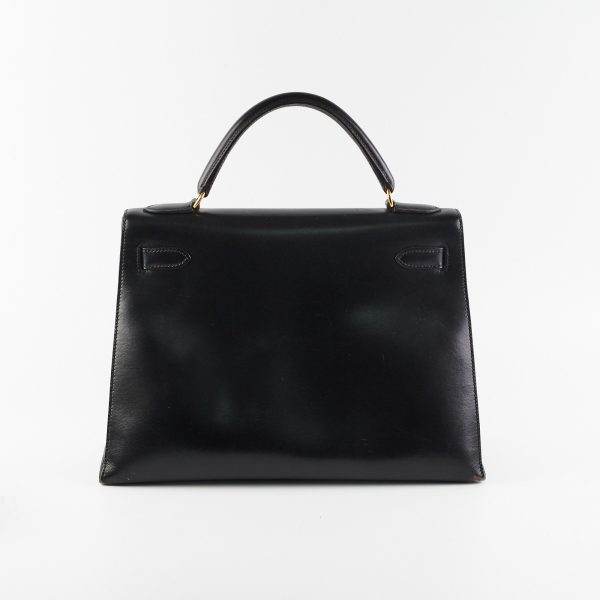 Hermes Vintage Kelly 32 Black C Square Stamp Hot on Sale