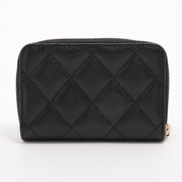 ITEM 16 - Chanel large CC Zip Compact Wallet Caviar Black (Microchip) Online