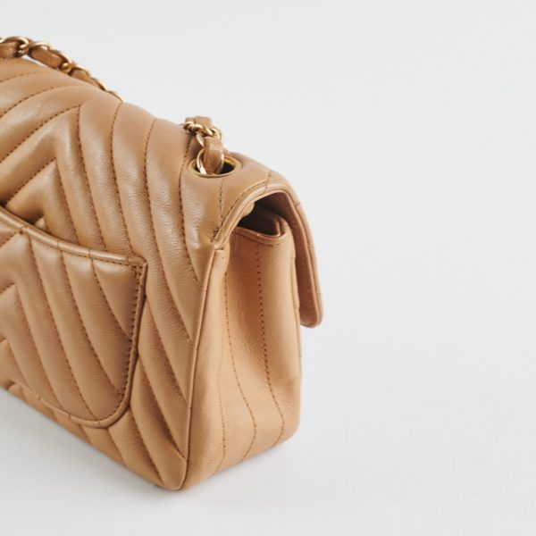 Chanel Cuba Chevron Rectangular Mini Flap Beige Sale