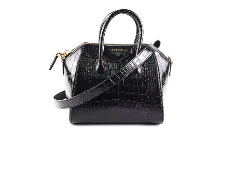 Givenchy Mini Antigona Embossed Black For Sale