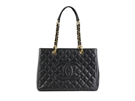 Chanel GST Caviar Black Tote Bag For Discount