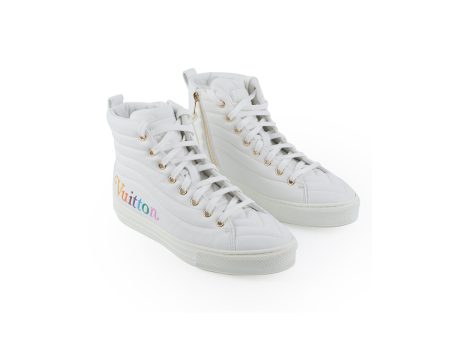 Louis Vuitton High Top White Sneaker Size 37 For Cheap