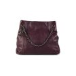 Chanel Quilted Tote Bag Dark Burgundy Purple For Sale