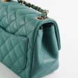 HOLD Chanel Quilted Mini Square Teal (Microchip) Sale