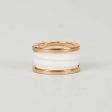 BC) Bvlgari B.Zero.1 Ring Rose Gold White Ceramic Cheap