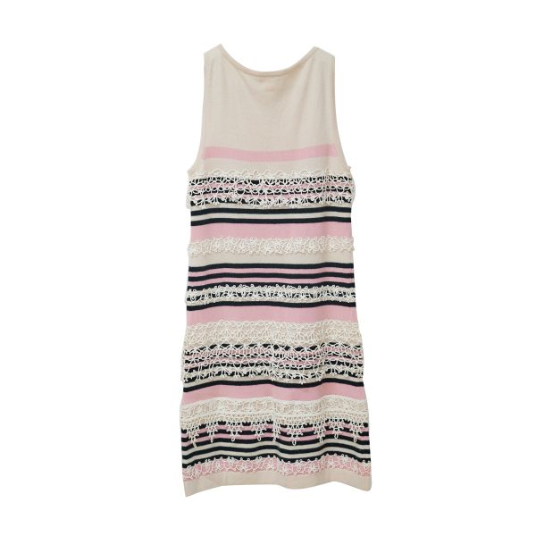 Chanel Striped Cashmere Dress For Discount