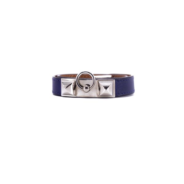 Hermes Rivale Double Tour Bracelet Navy Size XS Hot on Sale