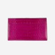 HERMÈS - CONSTANCE WALLET IN SHINY PINK ALLIGATOR WITH PALLADIUM HARDWARE Sale