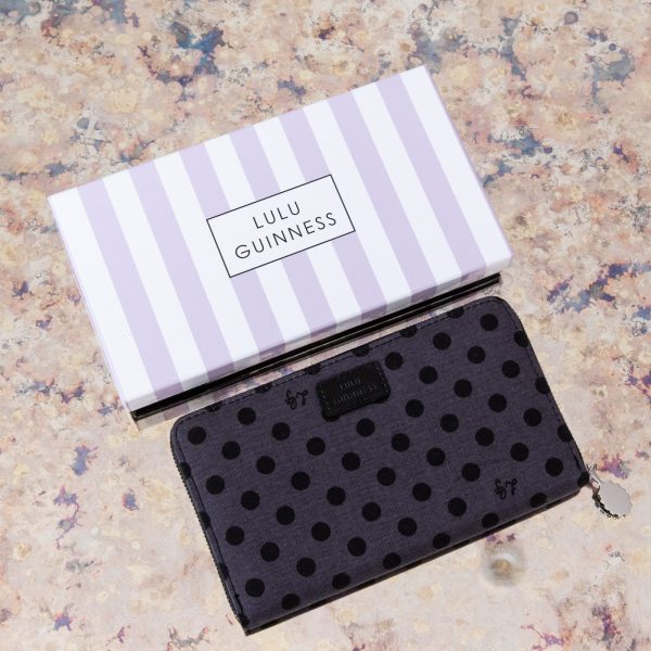 Lulu Guinness Polkadot Fabric Wallet Hot on Sale