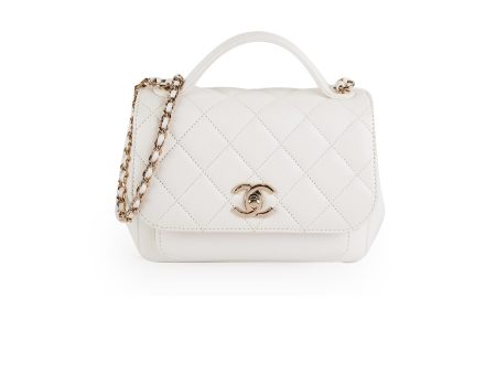 Chanel Business Affinity Small White Caviar For Discount