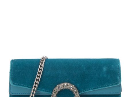 Gucci blue velvet dionysus shoulder bag mini For Discount