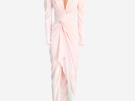 ALEXANDER VAUTHIER - LONG SILK DRESS IN PINK SIZE XS Online now