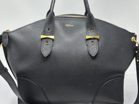 Alexander mcQueen black leather zip satchel Sale