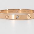 Cartier Love Bangle with 4 Diamonds Pink Gold 16 Jul18 Supply