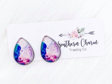 Stud Earrings-Big as Texas Teardrops on Sale