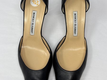 Manolo blahnik black d’orsay leather Sale