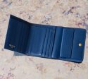 Prada Blue Leather Bifold  Wallet Hot on Sale