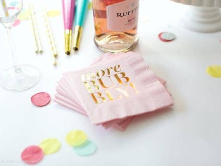 Cocktail Napkin-More Bubbly-Pink Discount