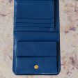 Prada Blue Leather Bifold  Wallet Hot on Sale