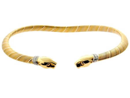 Cartier Panthere Diamond Gold Choker Necklace Online Hot Sale