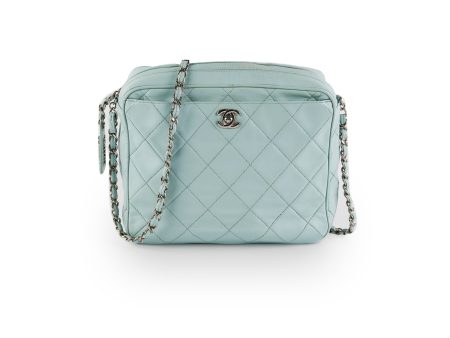 Chanel Vintage Camera Bag Light Blue (Recoloured) Online now