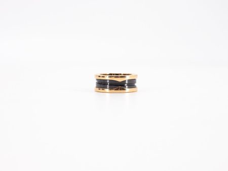 Bvlgari B.zero1ring with two 18K  gold loops and a black ceramic spiral Online