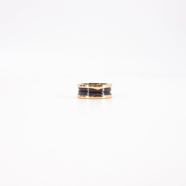 Bvlgari B.zero1ring with two 18K  gold loops and a black ceramic spiral Online