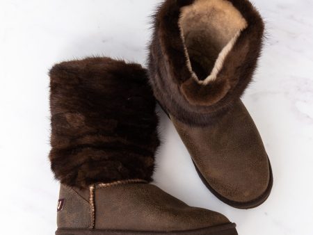 Mou Brown Fur Boots on Sale