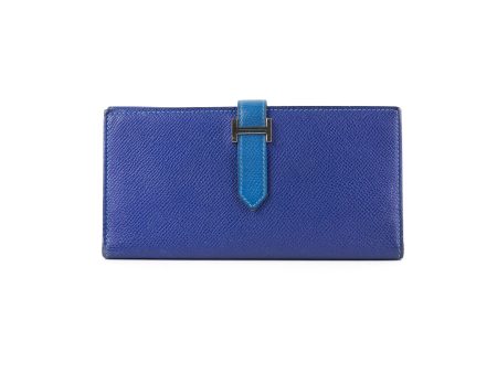 Hermes Bearn Wallet Epsom Blue Mykonos For Cheap