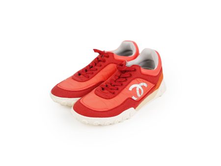 Chanel Sneakers Orange - Size 39 For Sale