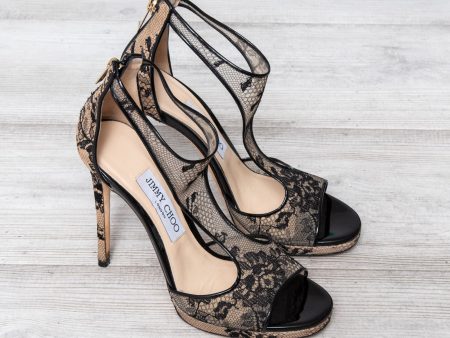 Jimmy Choo Lace T Bar Heels Cheap