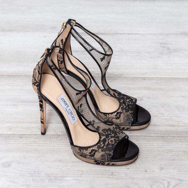 Jimmy Choo Lace T Bar Heels Cheap