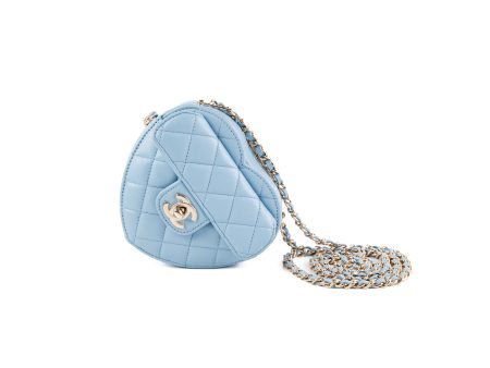 Chanel Heart Bag Mini Blue For Sale