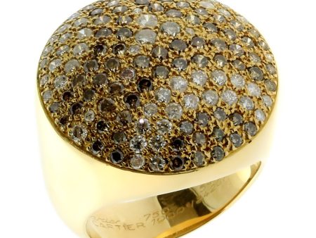 Cartier Pave Fancy Diamond Gold Ring Online now