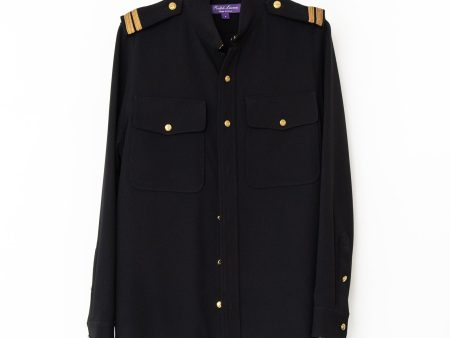 Ralph Lauren Navy Rosalyn Long Sleeved Shirt For Cheap