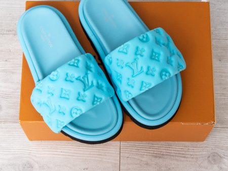 Louis Vuitton Blue Pool Pillow Comfort Mules Online Sale