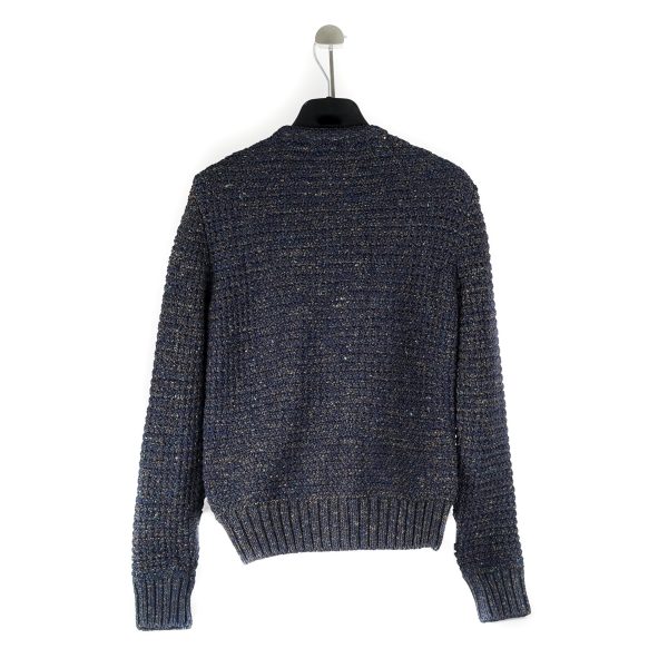 Chanel Navy Knit Cardigan - Size 36 Cheap