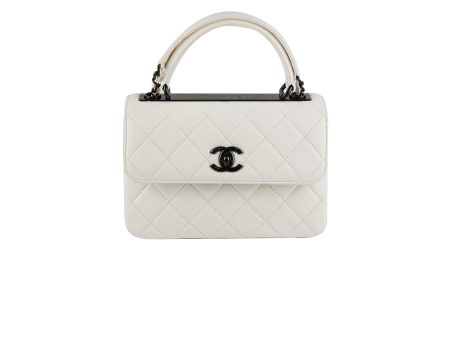 Chanel Quilted Small Trendy CC Dual Handle Flap Bag White (Microchipped) Online Sale