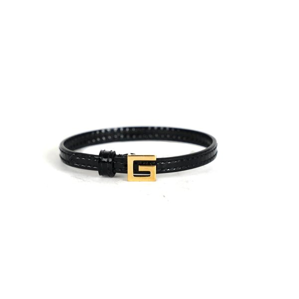 Gucci Leather Bracelet with Square G Fashion