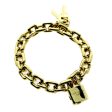 Louis Vuitton Padlock & Keys Yellow Gold Bracelet Supply