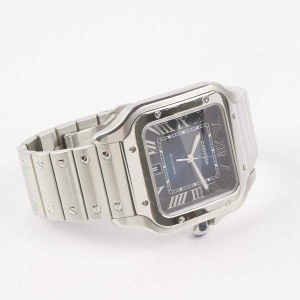 Cartier Santos Watch Dark Navy Dial Sale