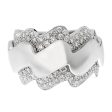 Van Cleef & Arpels Diamond White Gold Wave Ring Discount