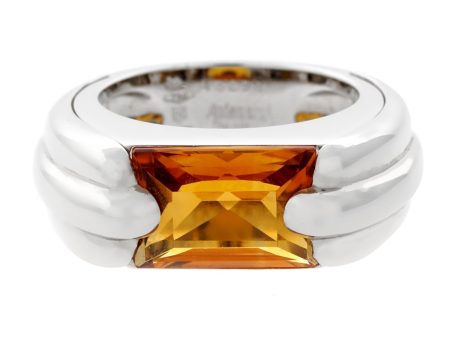 Audemars Piguet Citrine White Gold Ring Sz 6 1 2 Hot on Sale